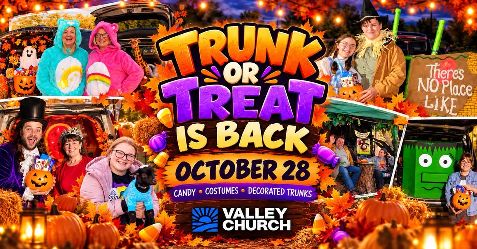 Valley Church Trunk or Treat Is Back Graphic