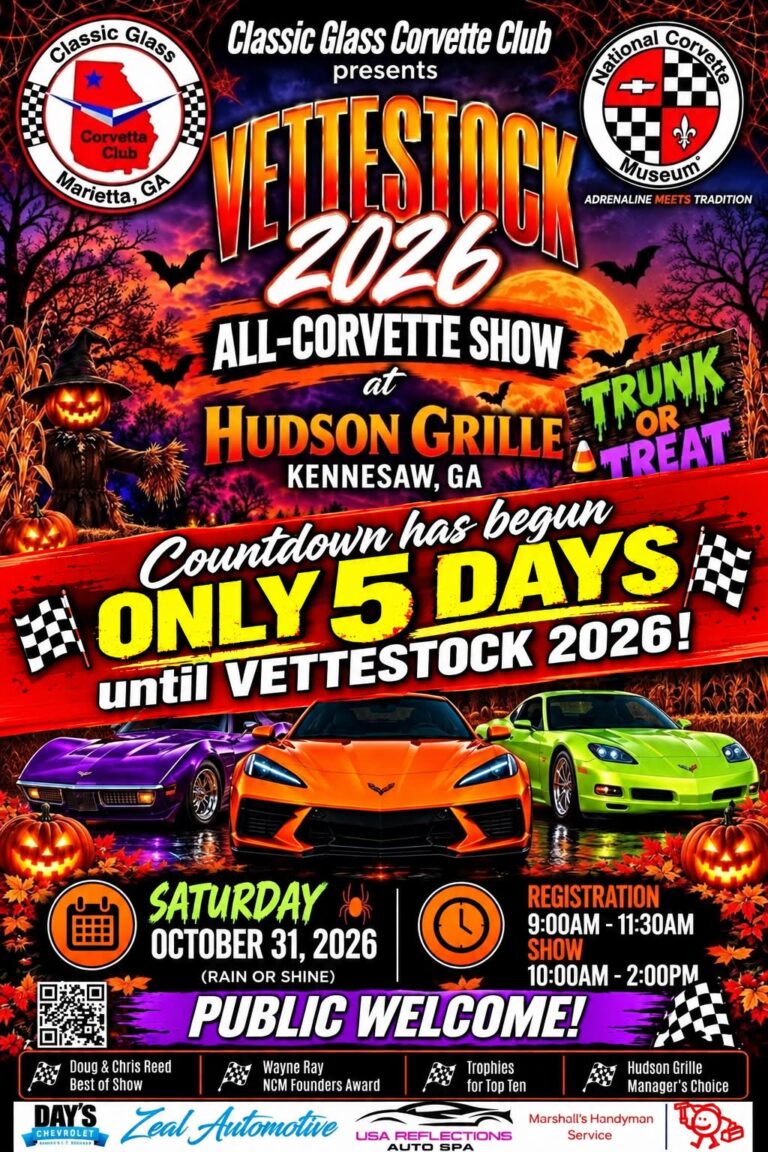 Flyer for Vettestock All-Corvette Show