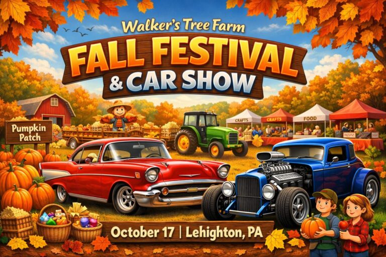 Flyer for Walker’s Tree Farm Fall Festival & Car Show