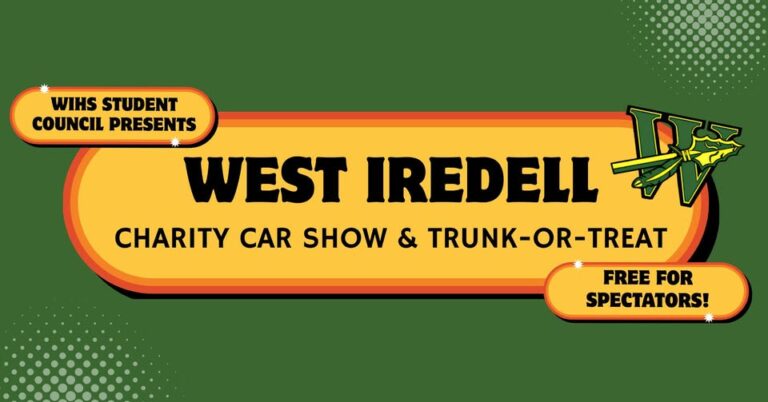 Flyer for West Iredell Charity Car Show & Trunk-Or-Treat