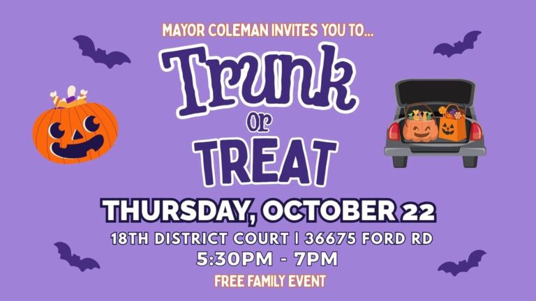 Flyer for Westland Trunk or Treat