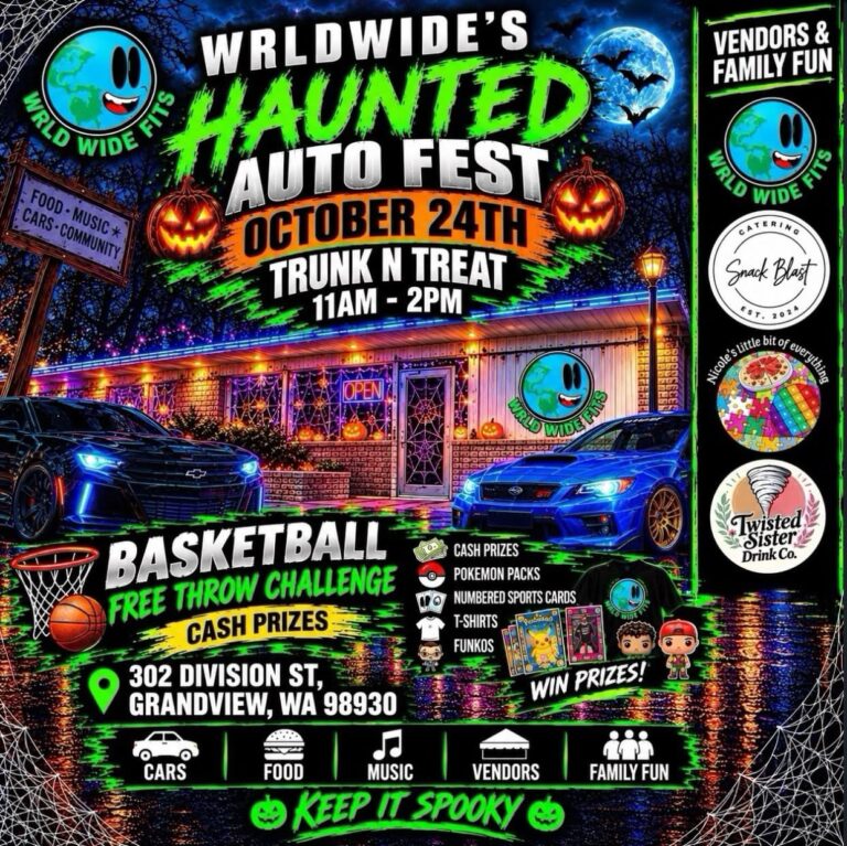 Flyer for Wrldwide’s Haunted Auto Fest